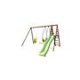 Voir la diapositive 2 : Soulet Portique balançoire avec toboggan - Bois - H2.22m - COLZA