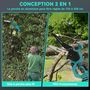 Voir la diapositive 5 : OUTSUNNY Mini tronçonneuse sans fil 580W - scie d'élagage électrique portable 18V 8 pouces - kit complet bleu