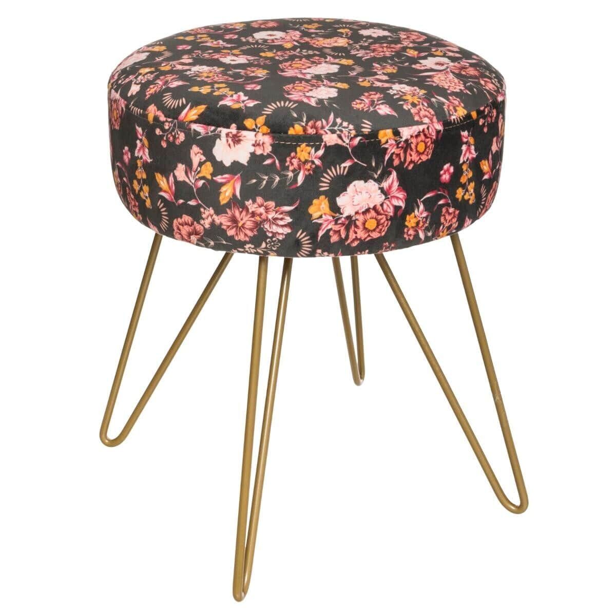 Tabouret pieds métal D35XH38,5CM Paco