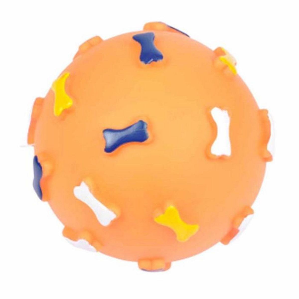 Paris Prix Jouet pour Chien  Balle Sonore Motifs  12cm Orange