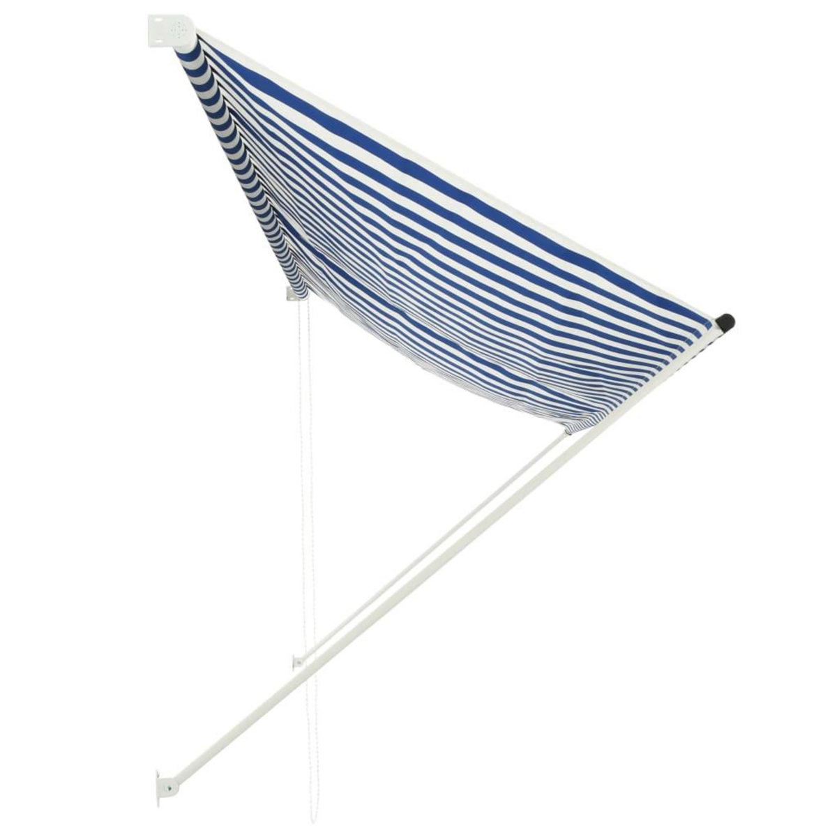 VIDAXL Auvent retractable 350x150 cm Bleu et blanc