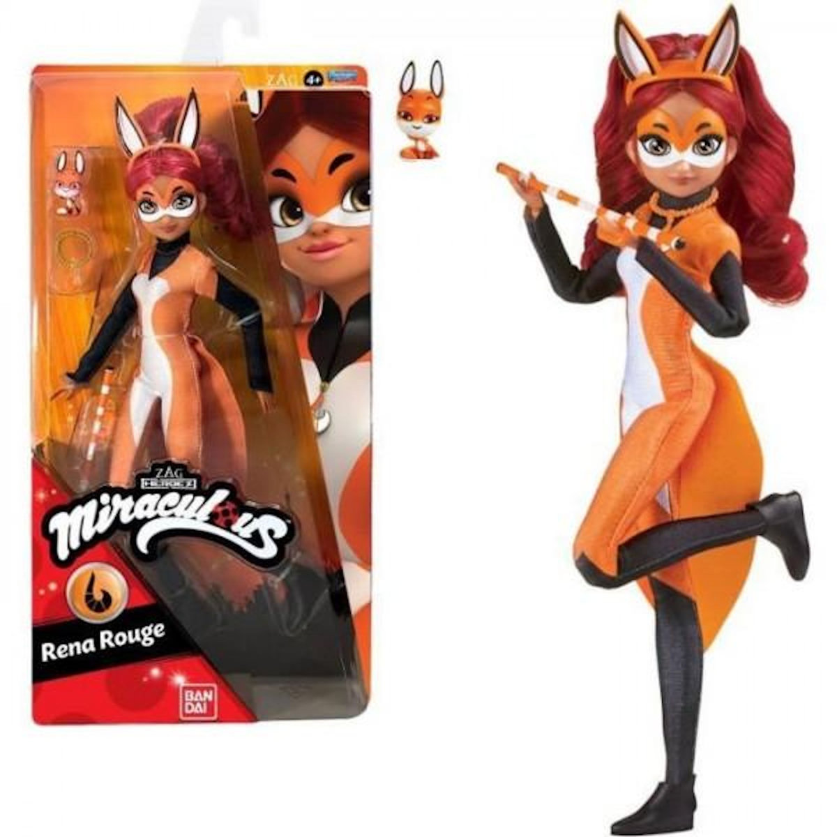 BANDAI Miraculous Ladybug - Poupée mannequin 26 cm Rena orange - BANDAI