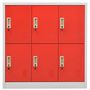 Voir la diapositive 3 : VIDAXL Armoires a casiers 5 pcs Gris clair et rouge 90x45x92,5cm Acier