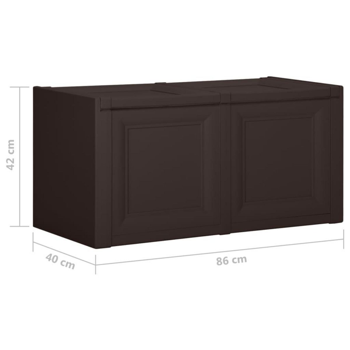 VIDAXL Boîte a coussins Marron 86x40x42 cm 85 L