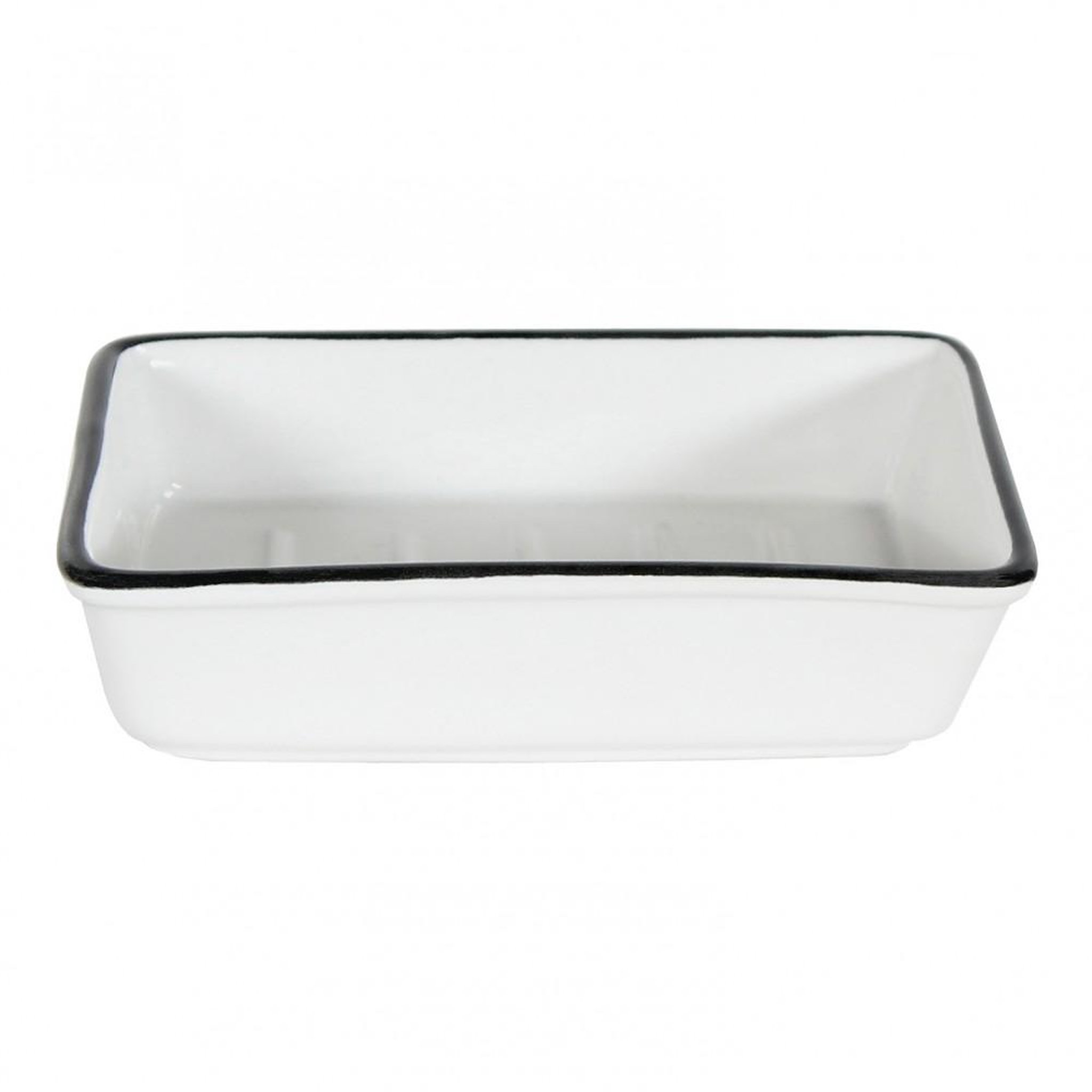 CENTRALE BRICO Porte-savon céramique Marcel, noir et blanc