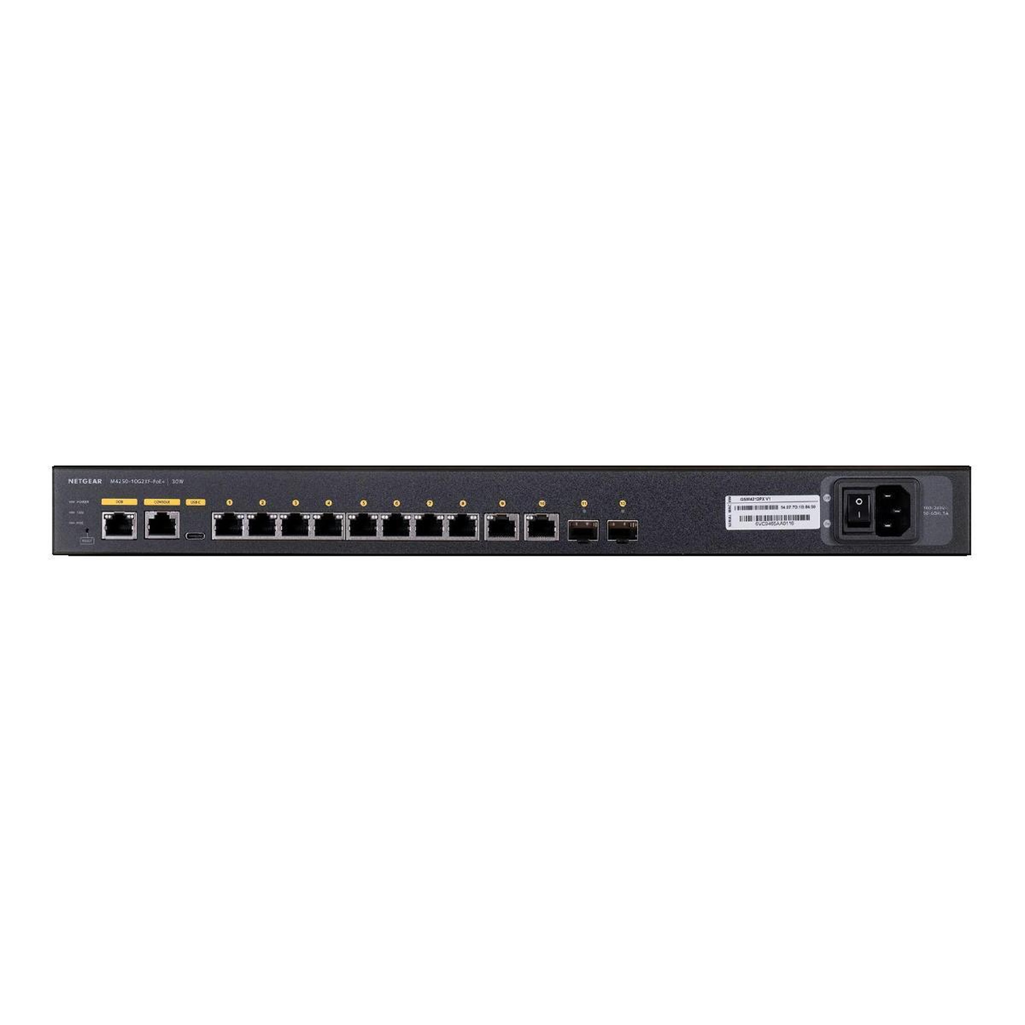 Voir la diapositive 3 : Netgear Commutateur réseau NETGEAR M4250-10G2XF-PoE+ 10 ports Gigabit avec 8 ports PoE+
