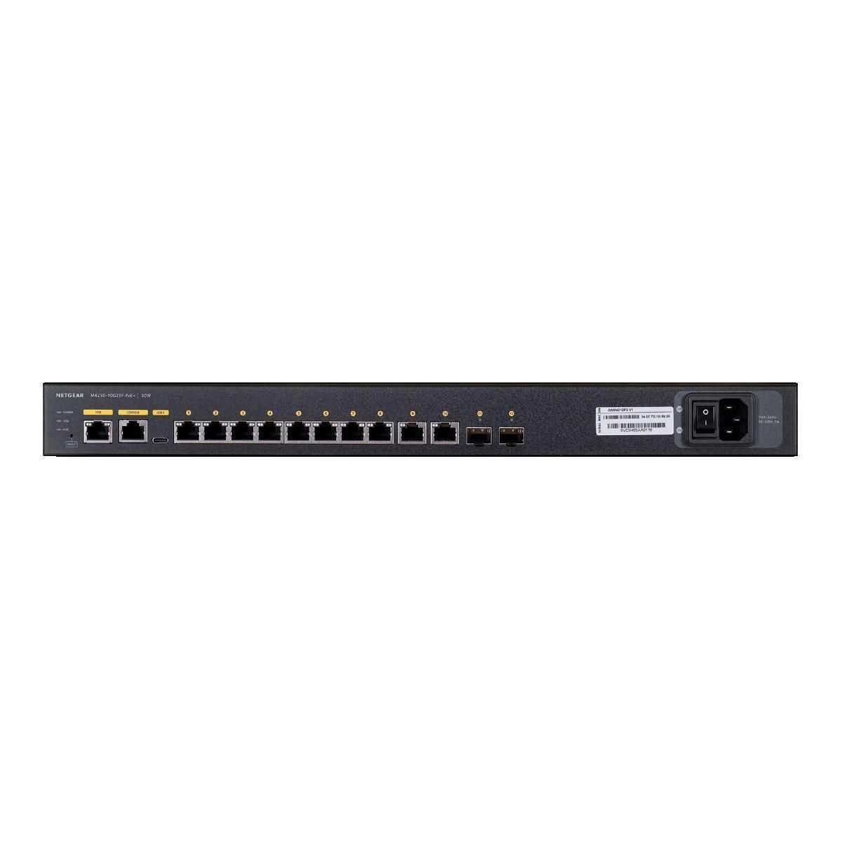 Netgear Commutateur réseau NETGEAR M4250-10G2XF-PoE+ 10 ports Gigabit avec 8 ports PoE+