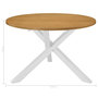 Voir la diapositive 5 : VIDAXL Table de salle a manger Blanc 120 x 75 cm MDF