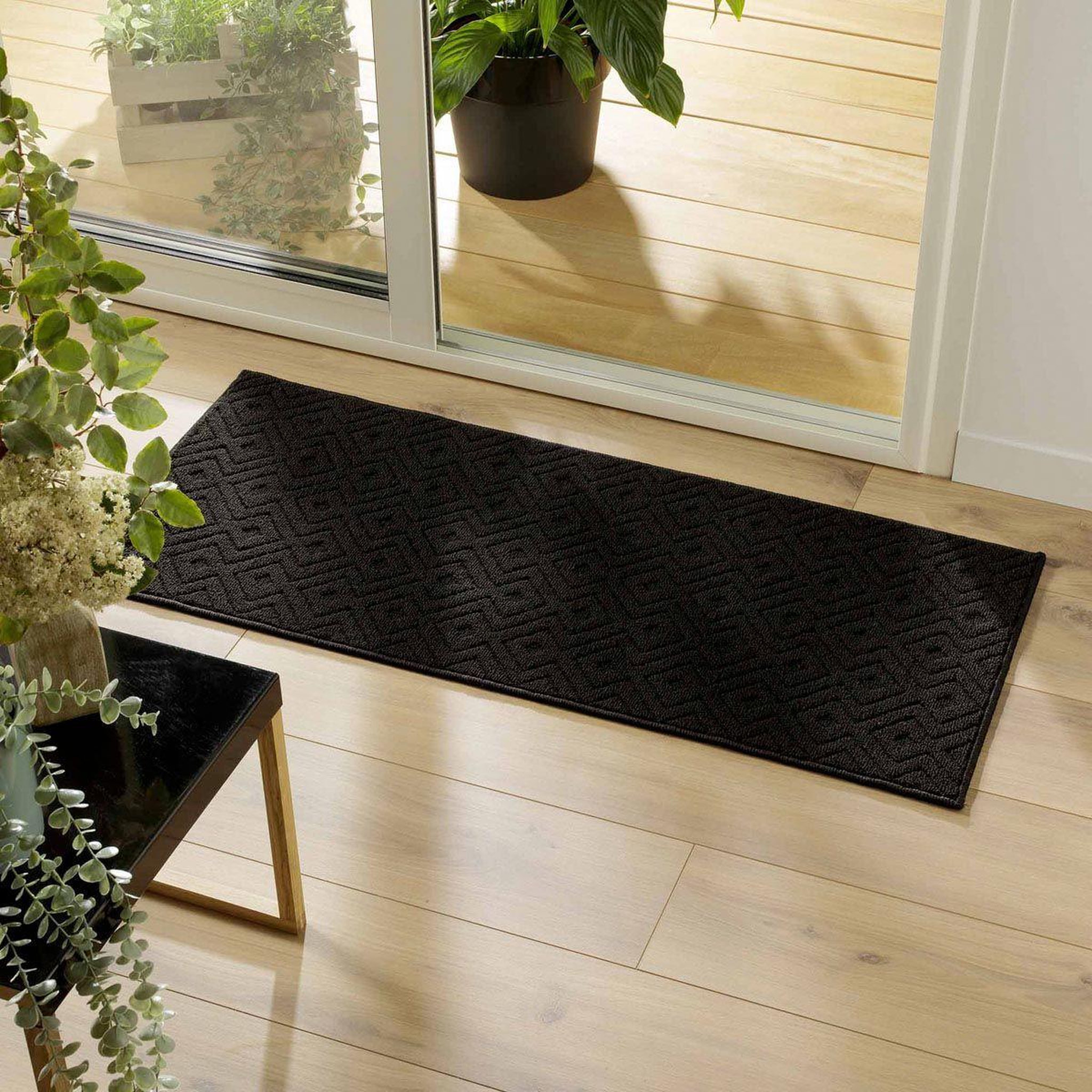 Voir la diapositive 4 : Douceur d'Intérieur Tapis multi-usage tissé  losi  50x120cm noir