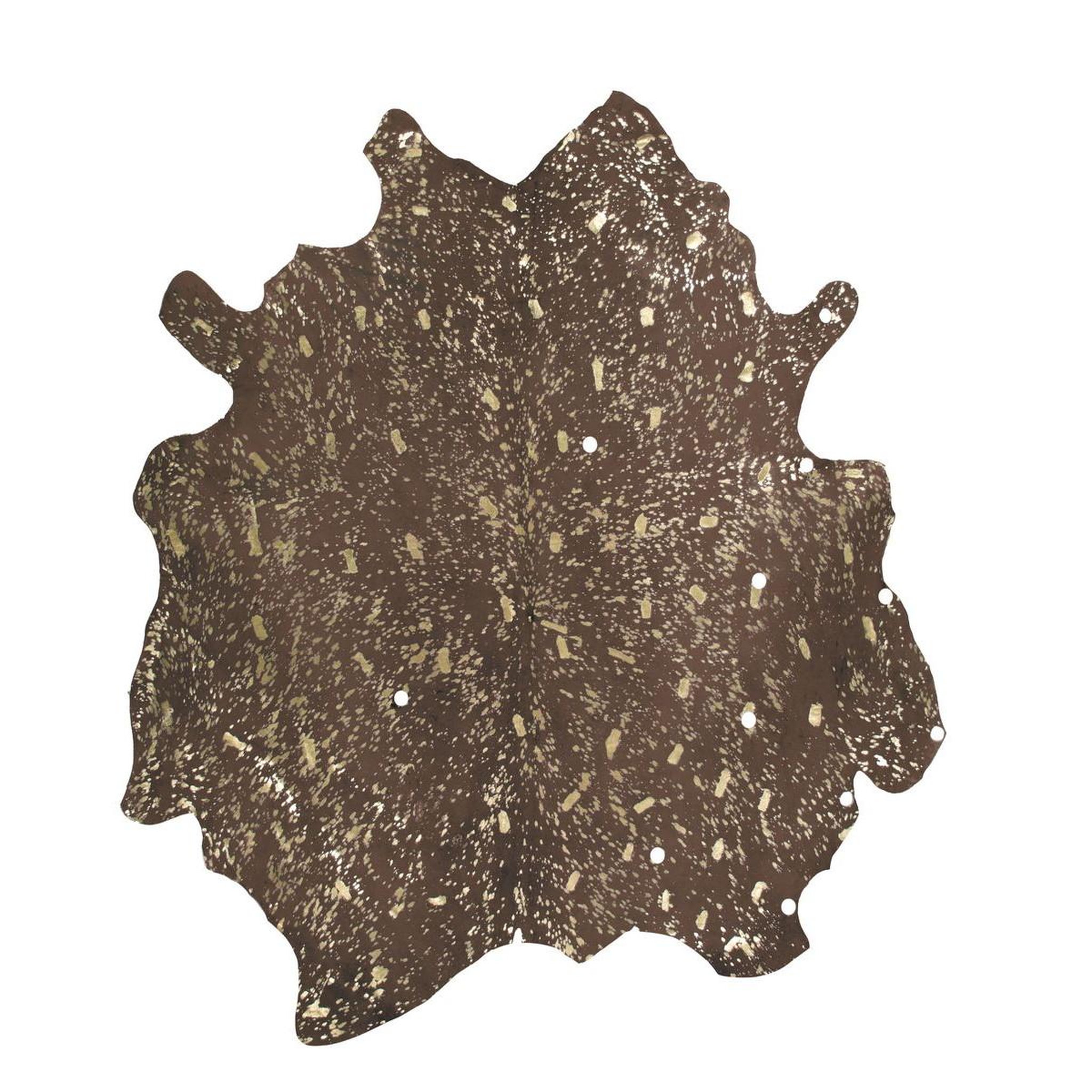 Voir la diapositive 1 : Paris Prix Tapis peau de vache  glam  marron & or