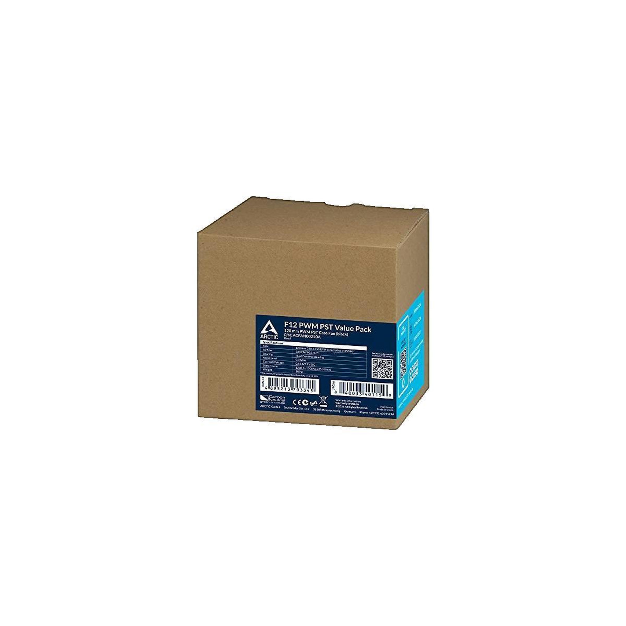 Voir la diapositive 3 : ARCTIC Ventilateur ARCTIC F12 PWM PST - Noir