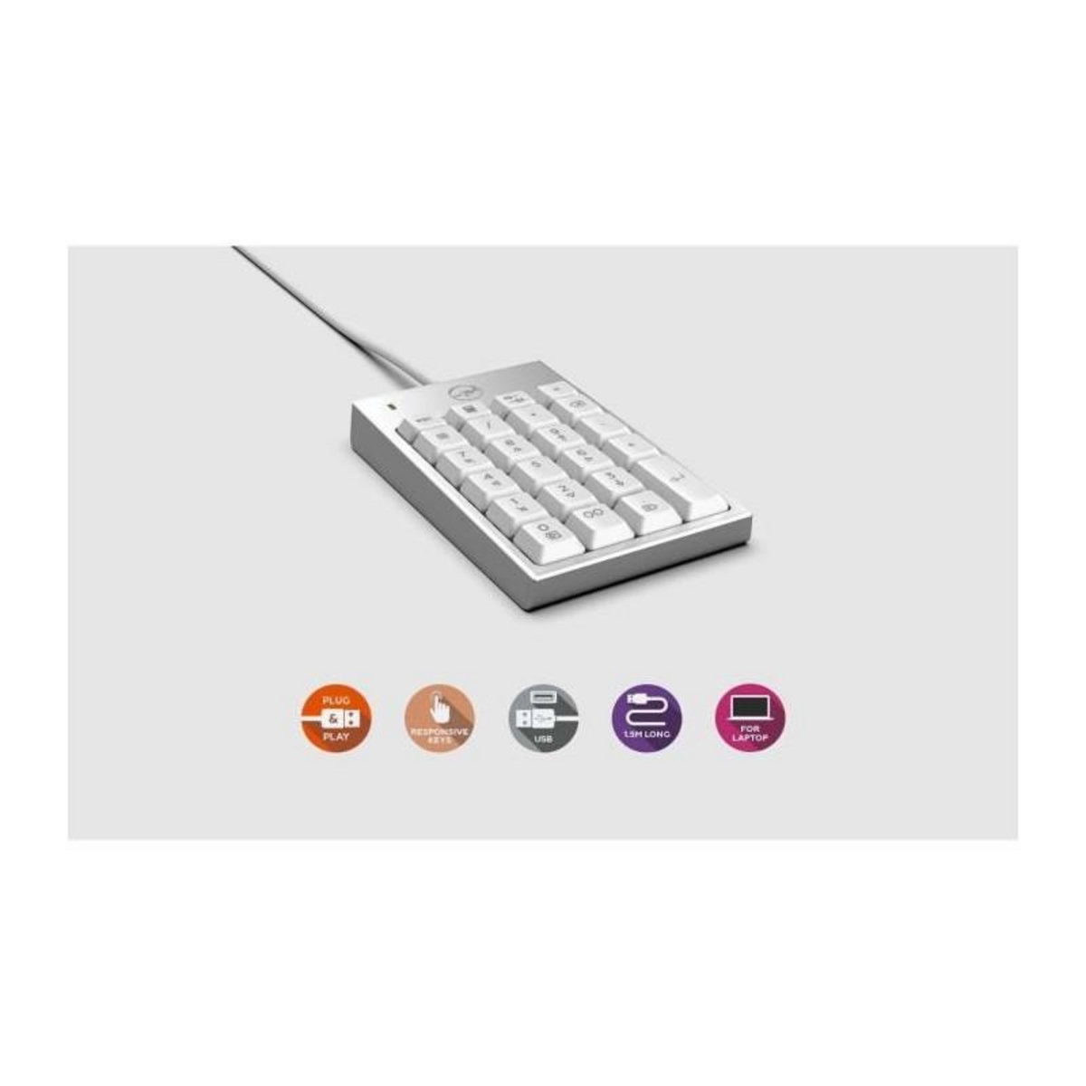 Mobility Lab Pavé numérique filaire USB - MOBILITY LAB - ML305707 - Pour MAC - Gris