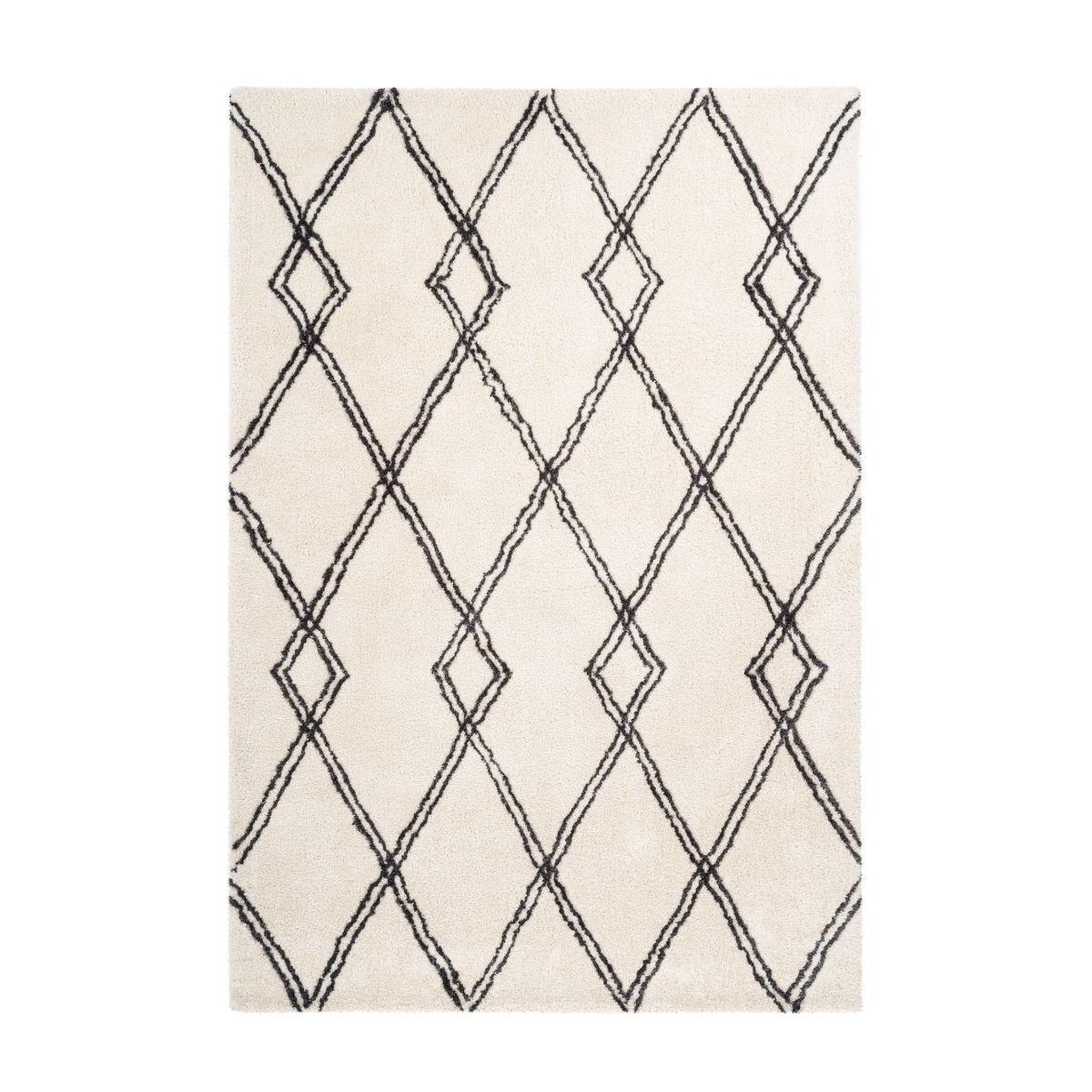 Paris Prix Tapis imprimé géométrique  orlando  ivoire. Coloris disponibles : Beige