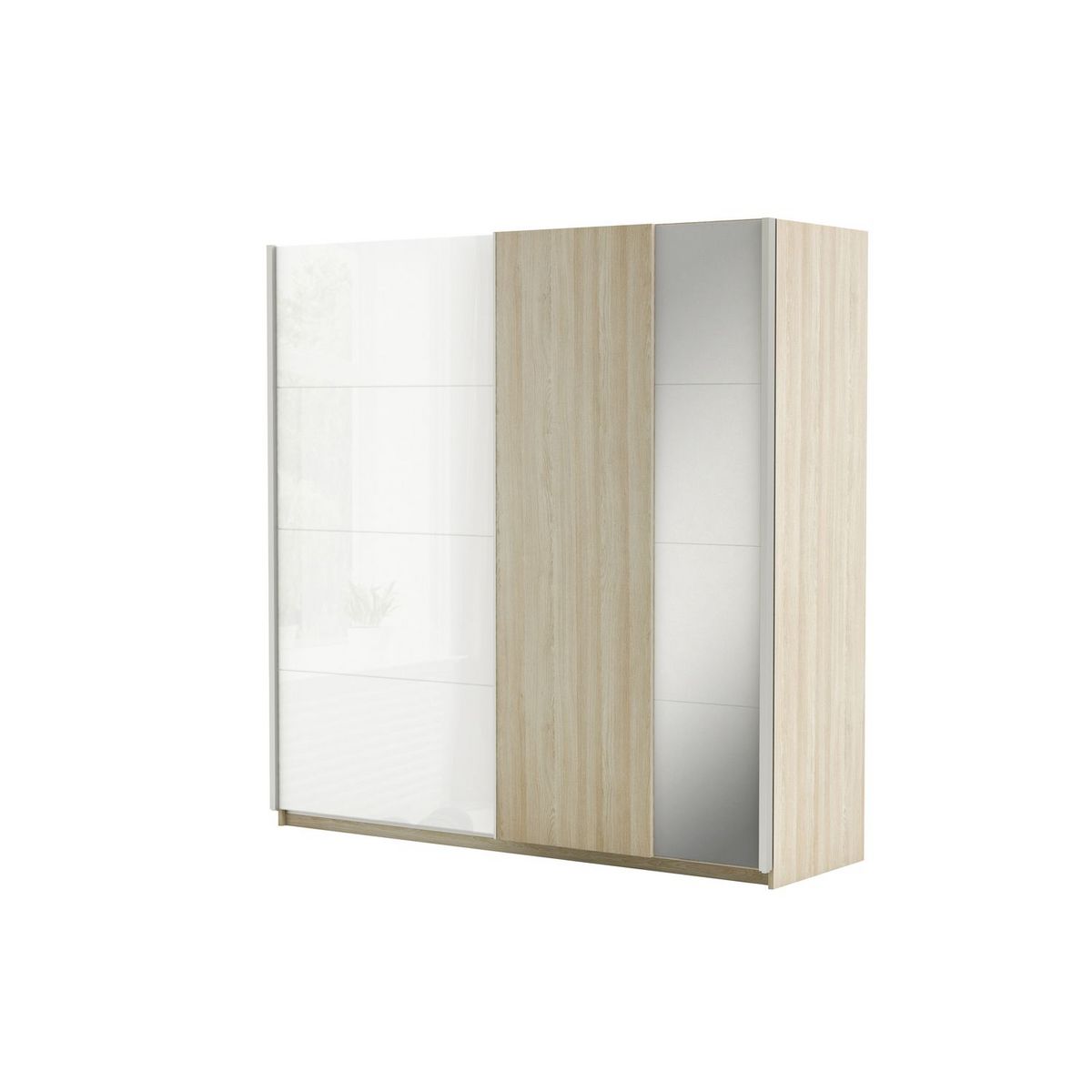 Armoire 2 portes coulissantes avec 1 miroir L203 ELIA