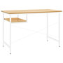 Voir la diapositive 5 : VIDAXL Bureau d'ordinateur Blanc/chene clair 105x55x72 cm MDF et metal