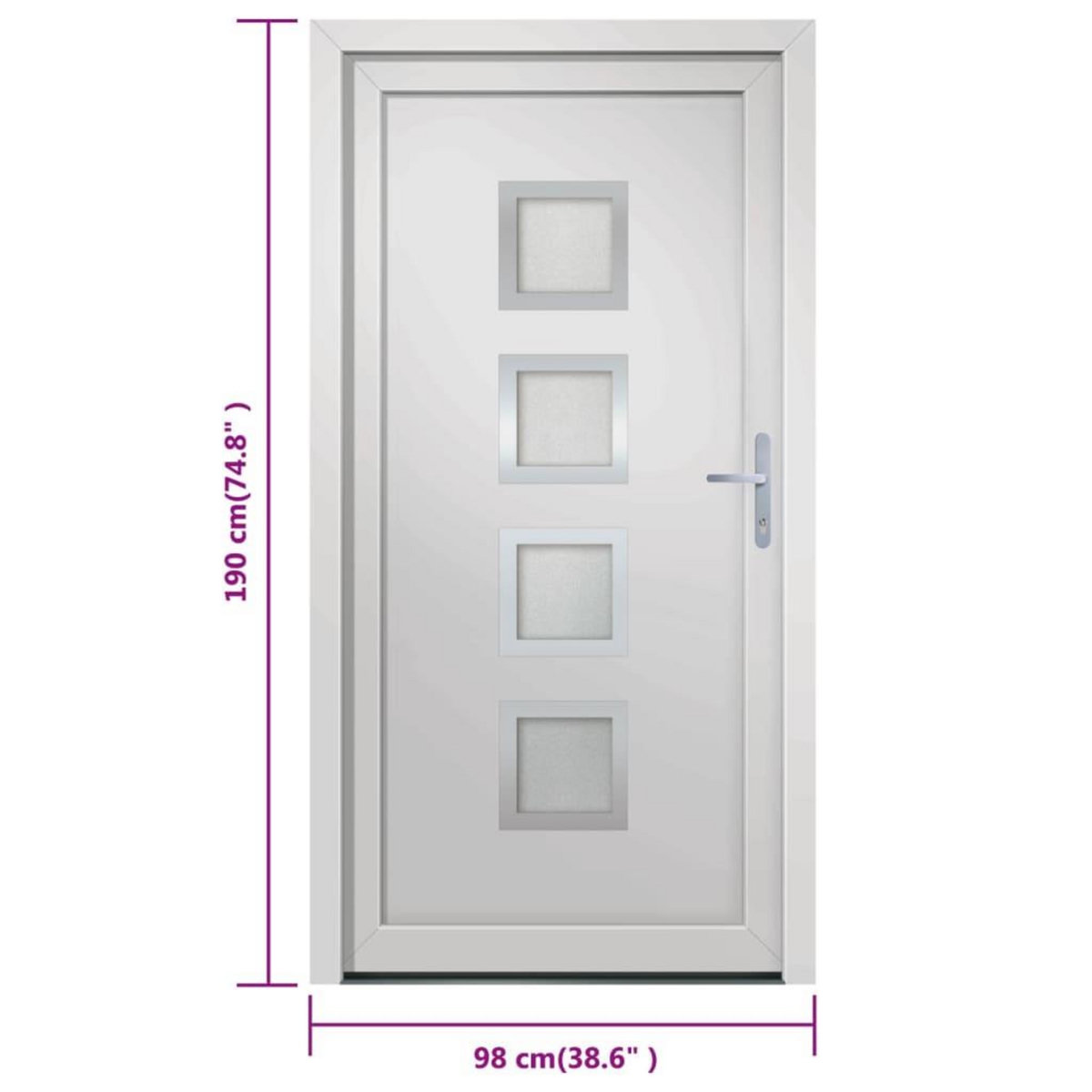 VIDAXL Porte d'entree blanc 98x190 cm PVC