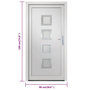 Voir la diapositive 6 : VIDAXL Porte d'entree blanc 98x190 cm PVC