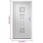 Voir la diapositive 6 : VIDAXL Porte d'entree blanc 98x190 cm PVC