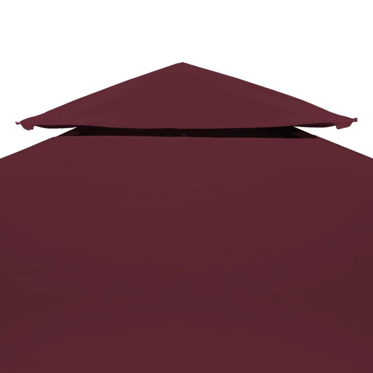 VIDAXL Toile superieure double de belvedere 310 g/m^2 3x3 m Bordeaux