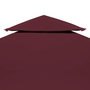 Voir la diapositive 3 : VIDAXL Toile superieure double de belvedere 310 g/m^2 3x3 m Bordeaux