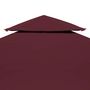 Voir la diapositive 3 : VIDAXL Toile superieure double de belvedere 310 g/m^2 3x3 m Bordeaux