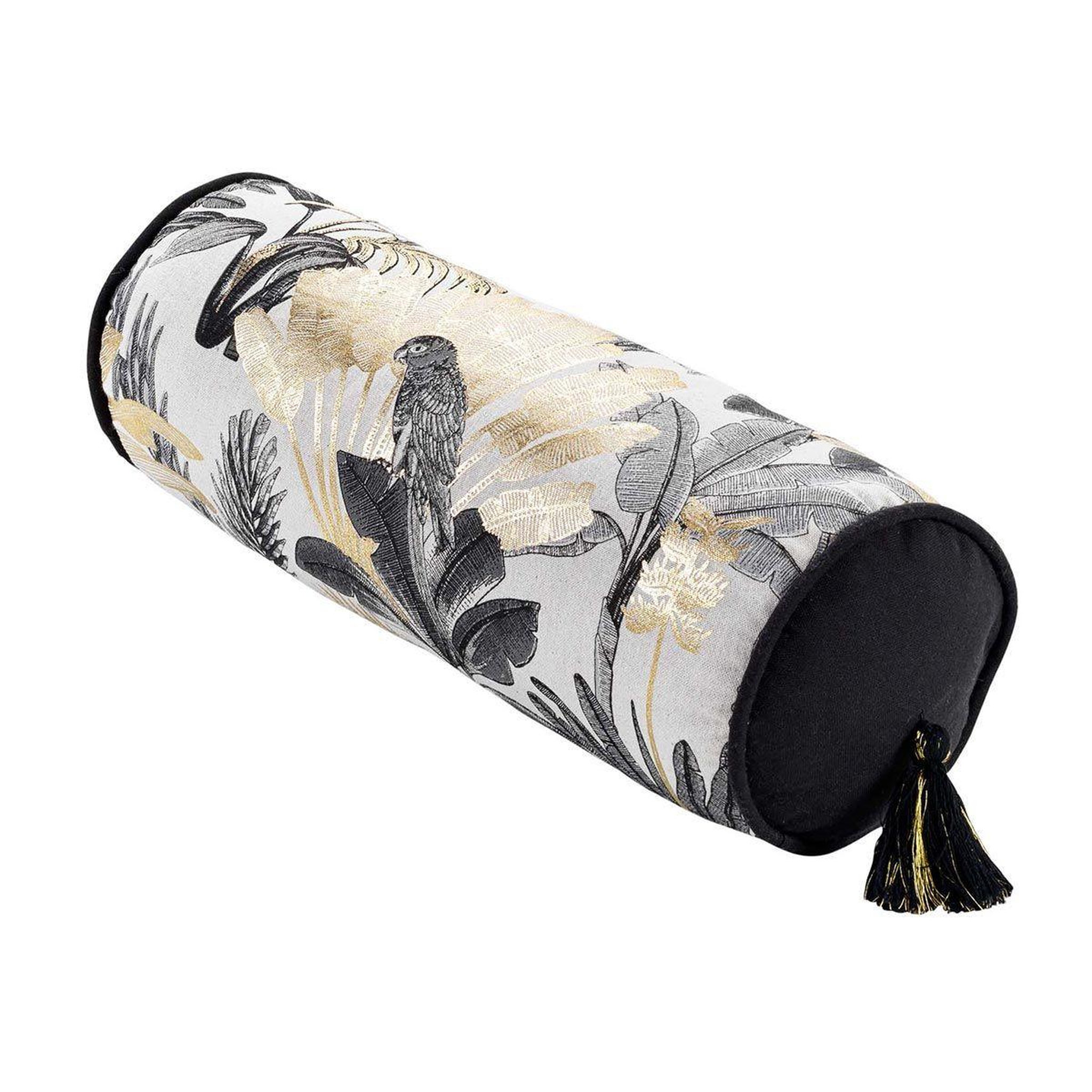 Voir la diapositive 1 : Douceur d'Intérieur Coussin déco à pompons  karaba  15x40cm gris