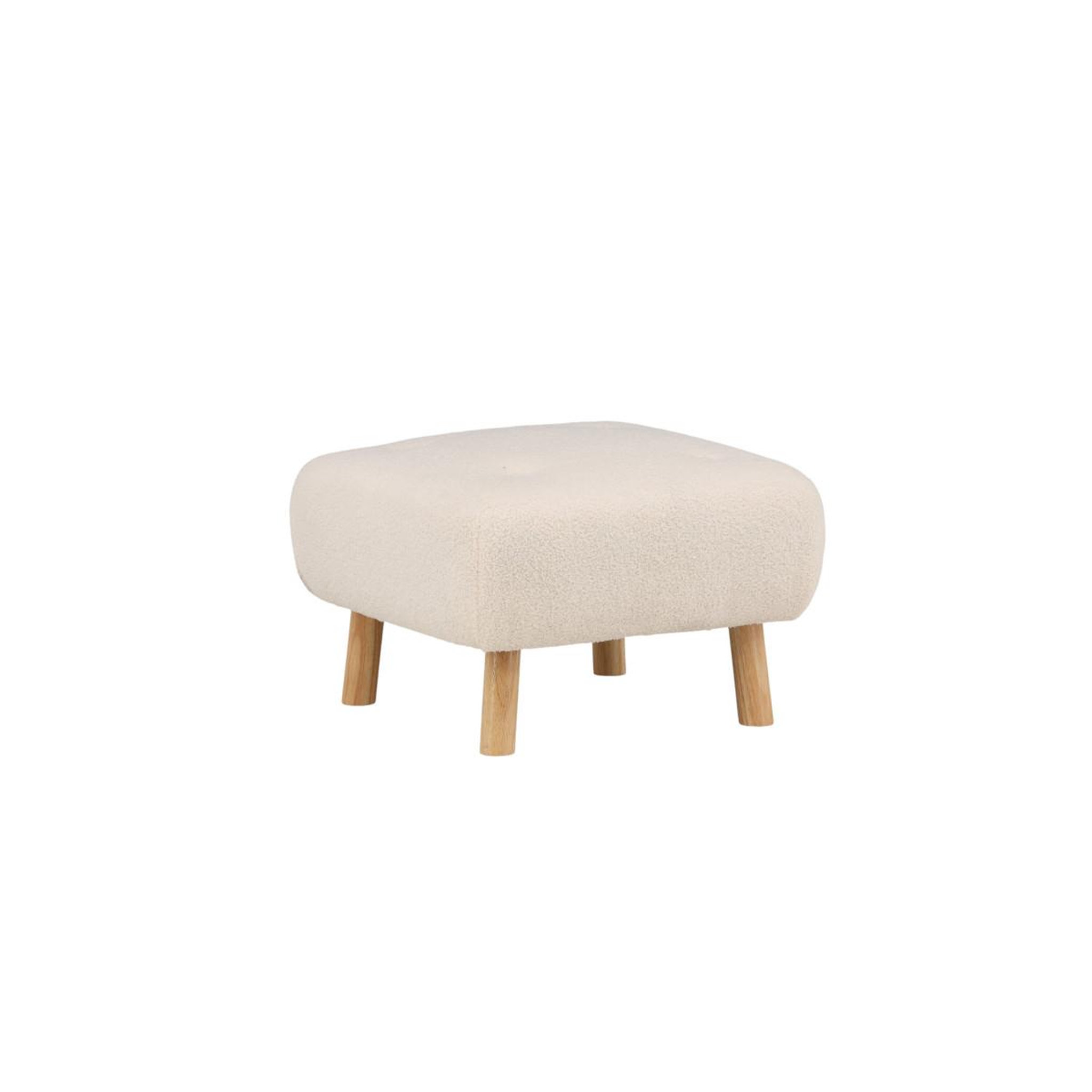 Voir la diapositive 4 : Paris Prix Pouf déco en bouclette  salina  60cm naturel