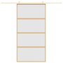 Voir la diapositive 3 : VIDAXL Porte coulissante dore 102,5x205 cm verre ESG depoli aluminium