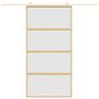 Voir la diapositive 3 : VIDAXL Porte coulissante dore 102,5x205 cm verre ESG depoli aluminium