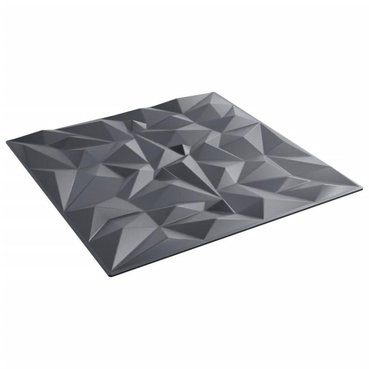 VIDAXL Panneaux muraux 12 pcs gris 50x50 cm XPS 3 m² amethyste