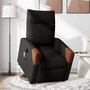 Voir la diapositive 2 : VIDAXL Fauteuil inclinable de massage electrique Noir Tissu