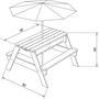 Voir la diapositive 8 : PRAGMA Table pique-nique bac à sable et eau - Bois - H56cm - Nick