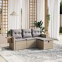 Voir la diapositive 1 : VIDAXL Salon de jardin avec coussins 4pcs melange beige resine tressee