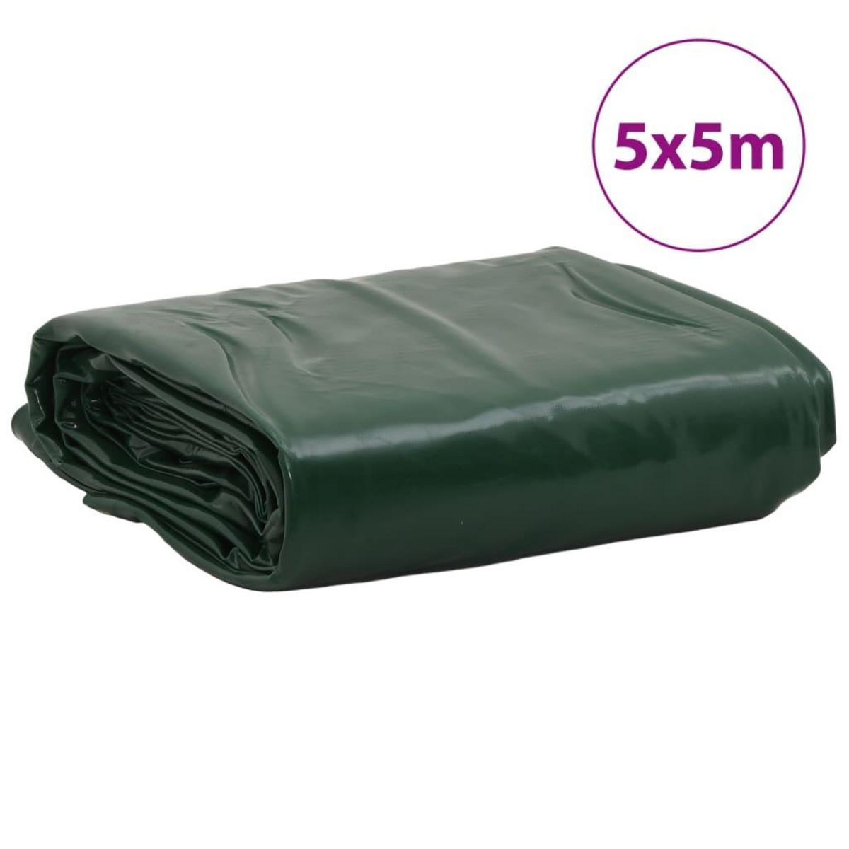 VIDAXL Bache vert 5x5 m 650 g/m²