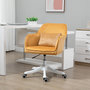 Voir la diapositive 2 : HOMCOM Chaise de bureau velours fauteuil bureau massant coussin lombaire intégré hauteur réglable pivotante 360° jaune