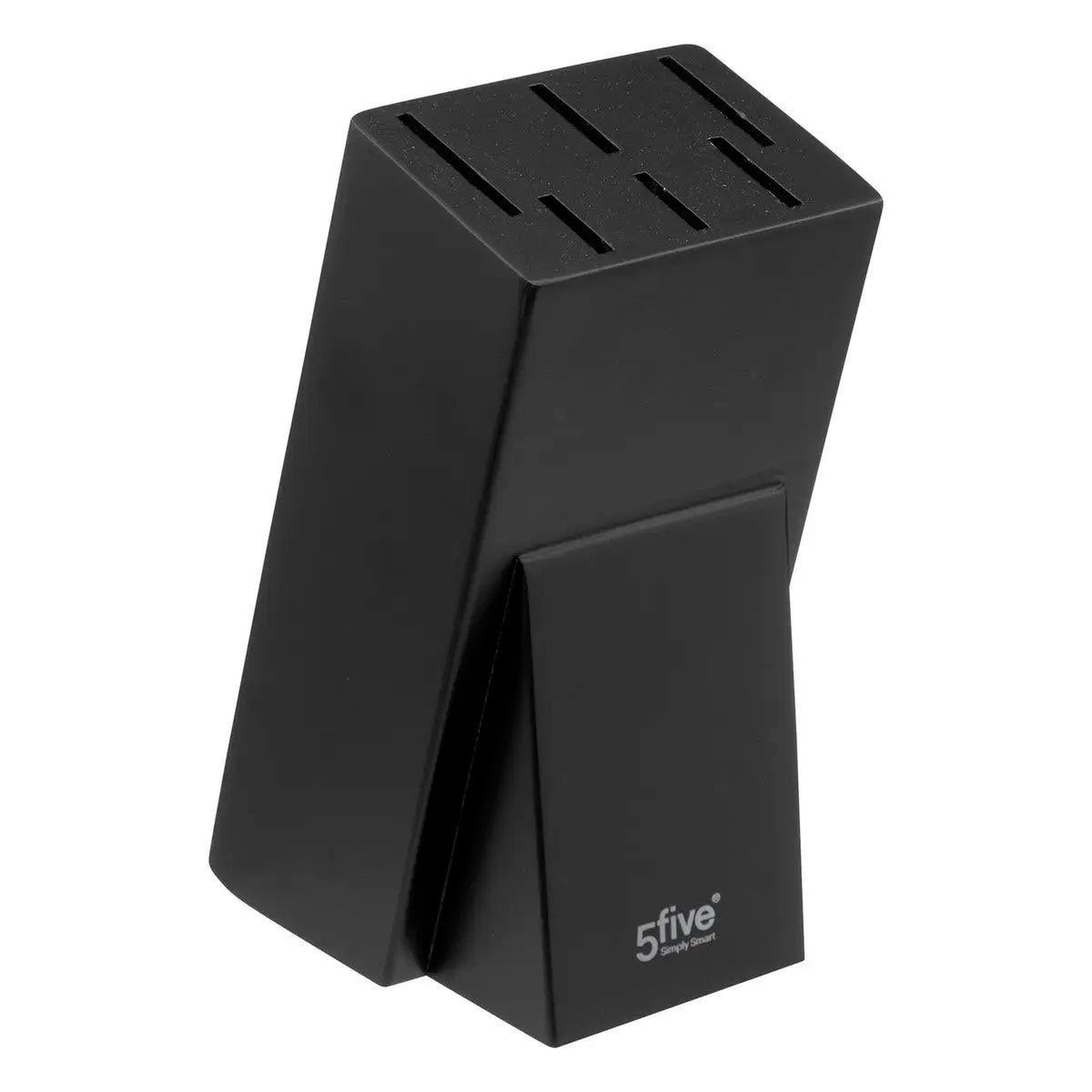 Voir la diapositive 3 : FIVE Bloc 6 couteaux design  caractère  34cm noir