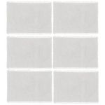 TOILINUX Lot de 6 Sets de table Maha en coton. Coloris disponibles : Vert, Jaune, Rouge, Noir, Gris, Beige, Blanc