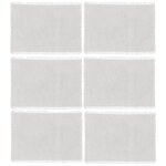 TOILINUX Lot de 6 Sets de table Maha en coton. Coloris disponibles : Vert, Jaune, Blanc, Orange, Gris, Noir, Beige, Rouge