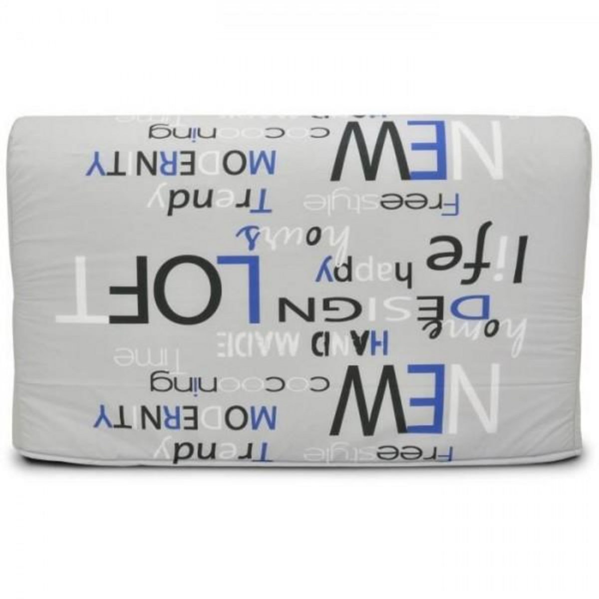 MARKET24 Banquette BZ - Tissu Imprimé gris - L143 x P97 x H89cm - Joe