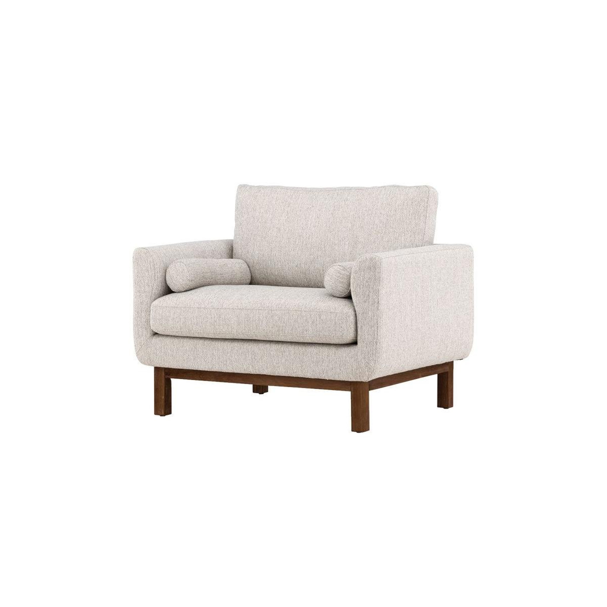 Voir la diapositive 2 : Paris Prix Fauteuil design en tissu  olympos  109cm beige