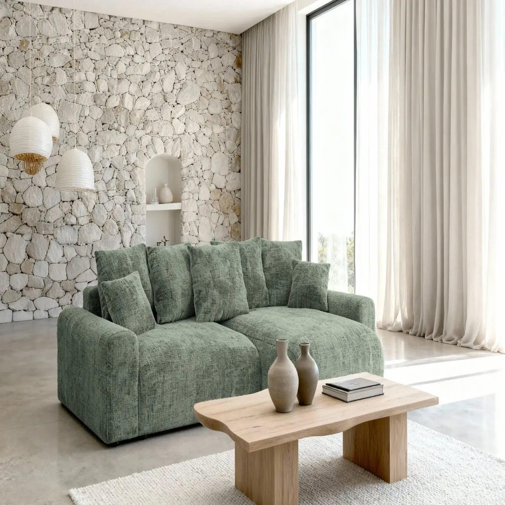 Voir la diapositive 2 : CASANOVA PARIS Oli - canapé d'angle convertible tissu chenille 4 places