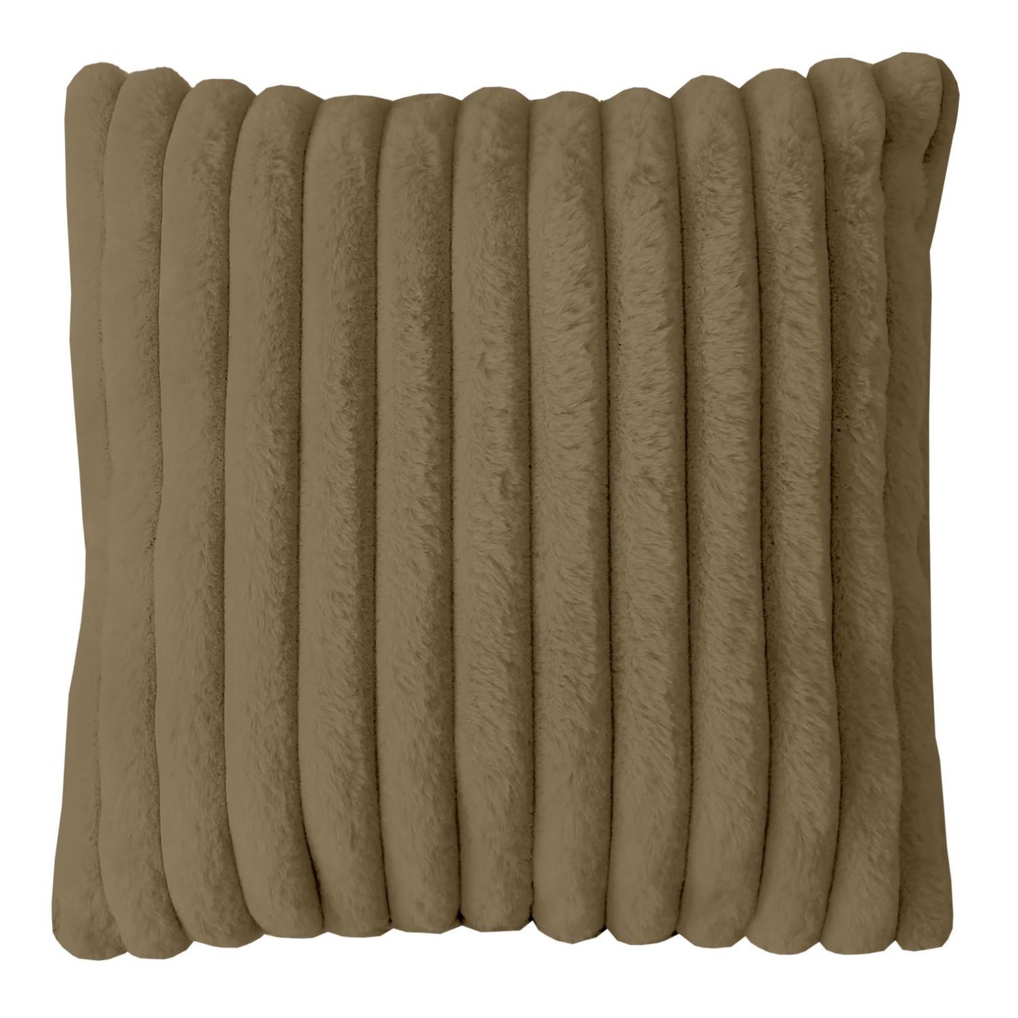 SOLEIL D'OCRE Housse de coussin flanelle 60x60 cm HIMALAYA, par Soleil d'ocre. Coloris disponibles : Gris, Marron