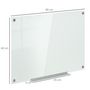 Voir la diapositive 3 : VINSETTO Tableau magnétique en verre dim. 90L x 60l cm - gouttière alu, matériel de fixation et accessoires inclus - blanc mat