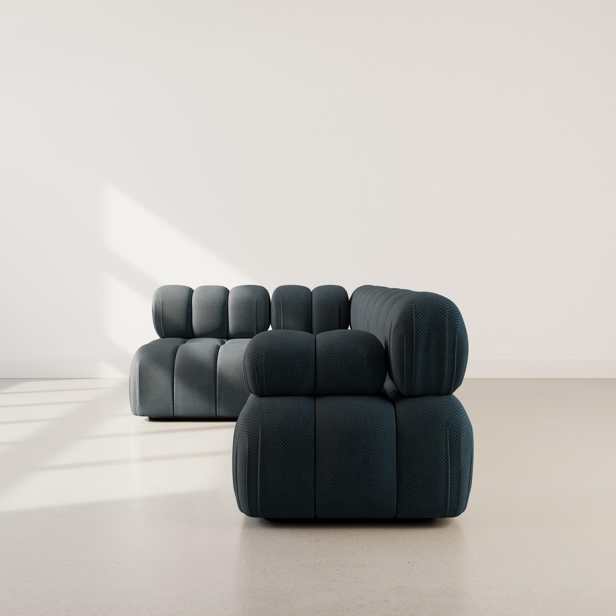 Voir la diapositive 6 : LISA DESIGN Ruby - canapé modulable d'angle gauche 5 places en velours texturé