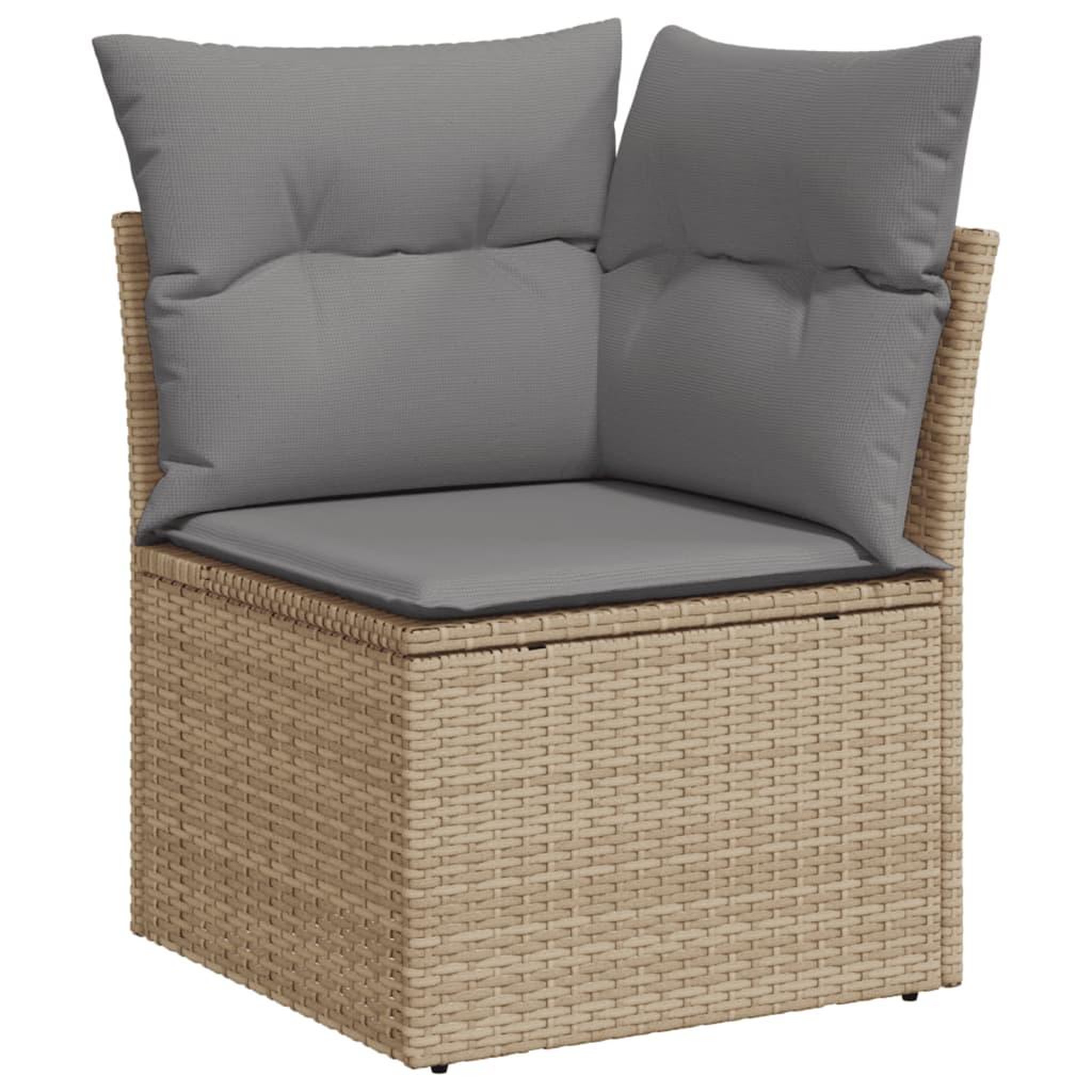Voir la diapositive 4 : VIDAXL Salon de jardin 11 pcs avec coussins beige resine tressee
