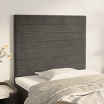 VIDAXL Tetes de lit 2 pcs Gris fonce 90x5x78/88 cm Velours