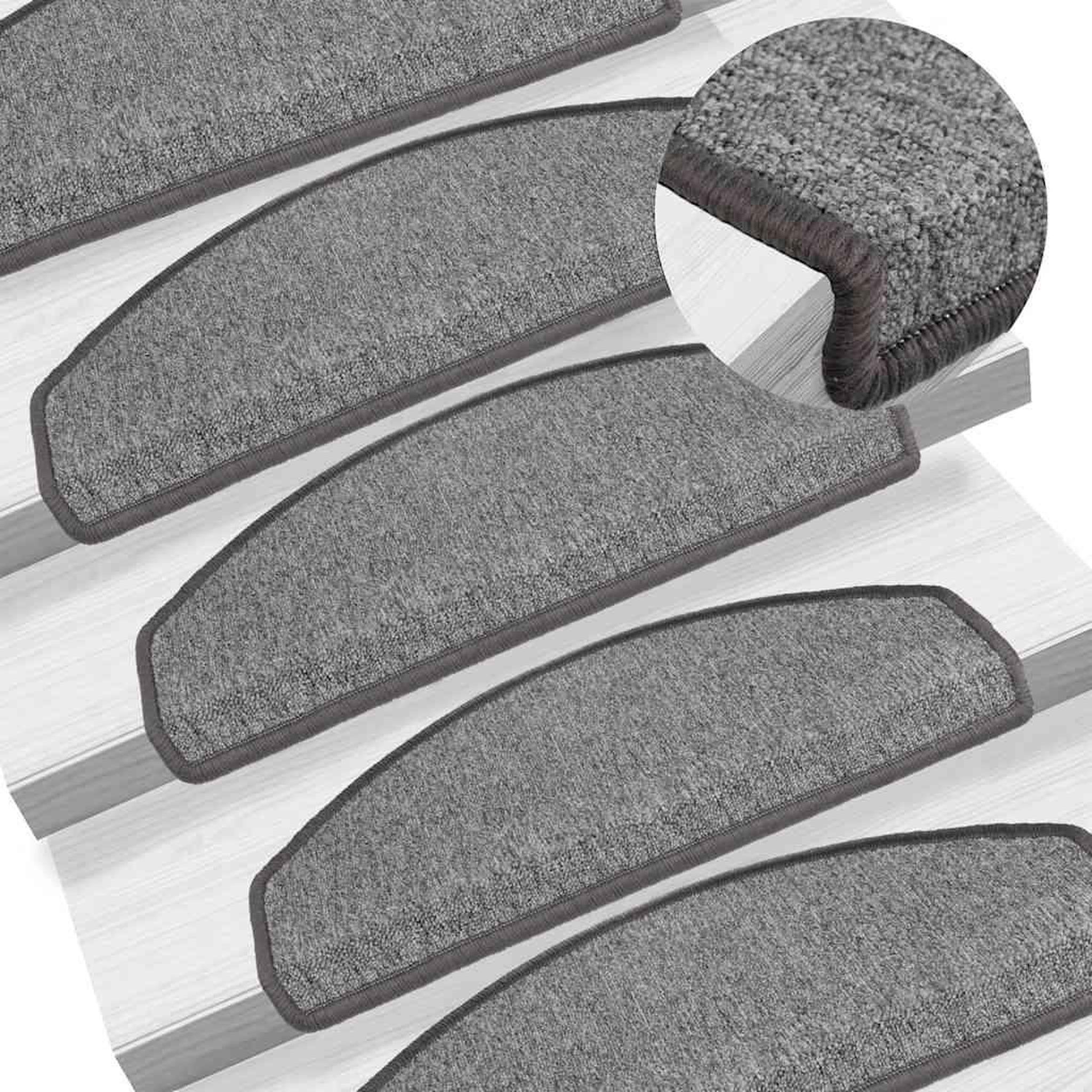 Voir la diapositive 5 : VIDAXL Tapis d'escalier 20 pcs gris fonce 65x24x4 cm
