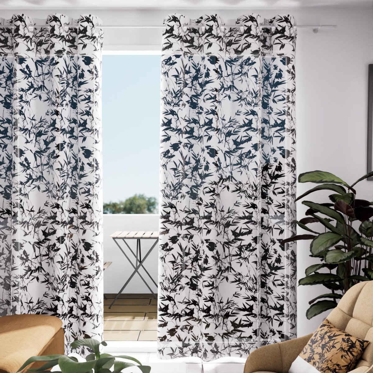 SOLEIL D'OCRE Voile à oeillets en coton 135x250 cm MAYLINE, par Soleil d'Ocre