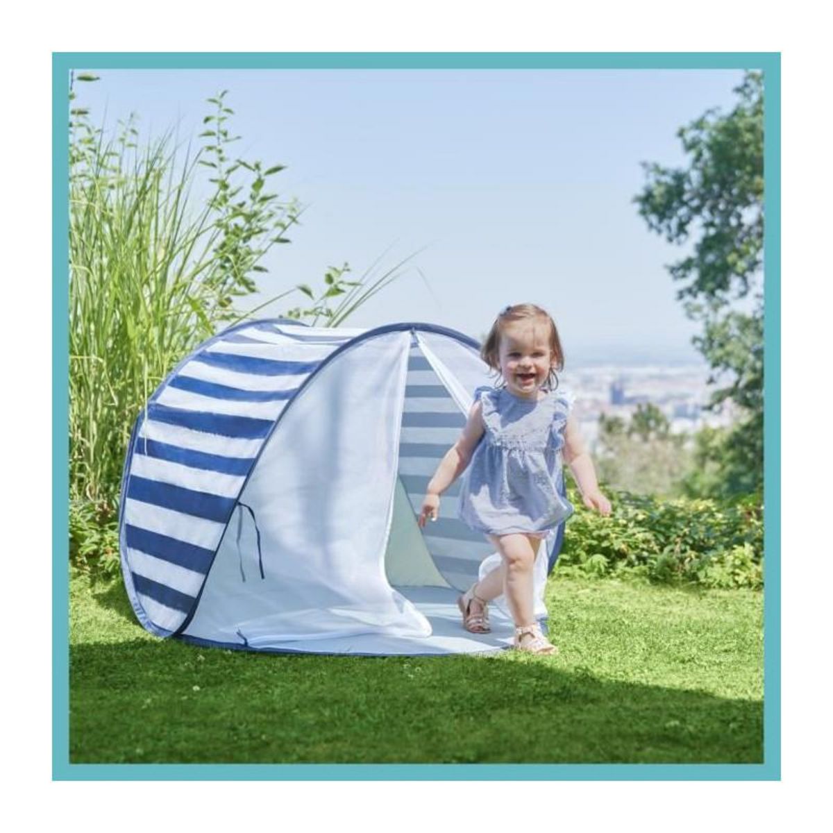 BABYMOOV Babymoov Tente Anti-UV FPS 50+ Mariniere - Moustiquaire integree