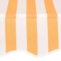 VIDAXL Auvent retractable manuel 150 cm Rayures oranges et blanches